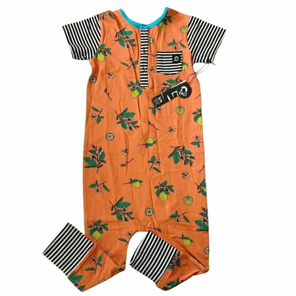 NWT Rags to Riches Lemon Romper 3-4Y
